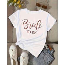 Футболка біла для нареченої Bride to be для дівич вечора, розмір S