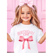 Футболка біла для іменинниці Birthday girl 5 років